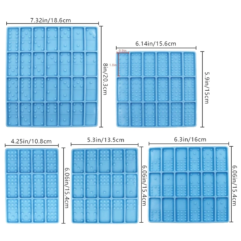 

7 Pcs Dominoes Epoxy Resin Mold Domino Game Toys Silicone Mould DIY Crafts Mold