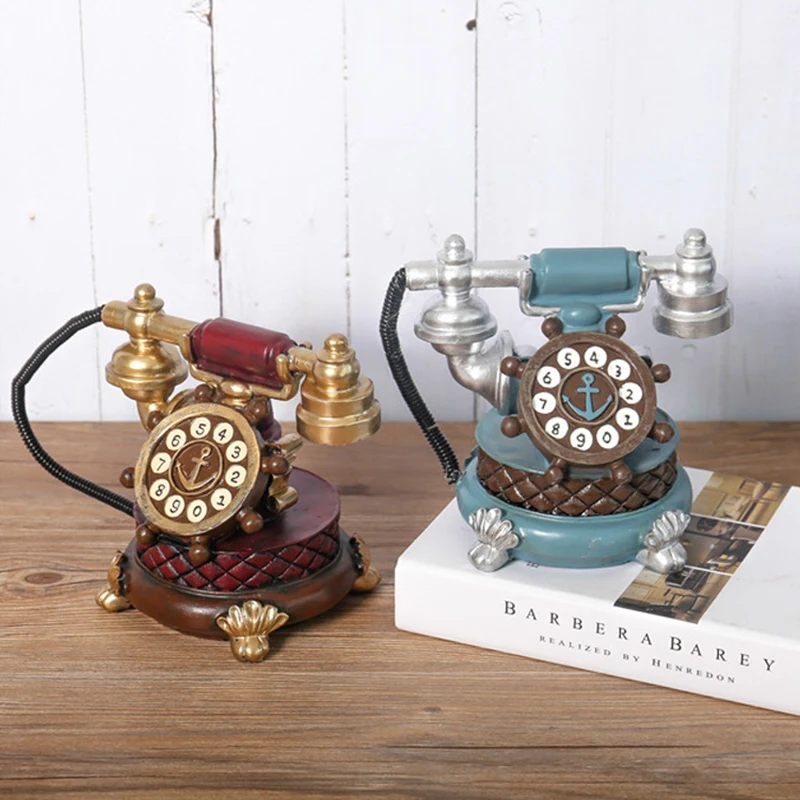 

American Retro Telephone Model Piggy Bank Creative Coin Bank Money Storage Box Adorable Toys Home Deocr Копилка