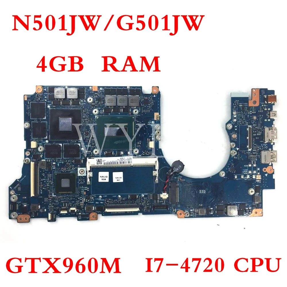 Материнская плата N501JW 4 Гб ОЗУ материнская для ASUS G501J UX50JW FX60J UX501J