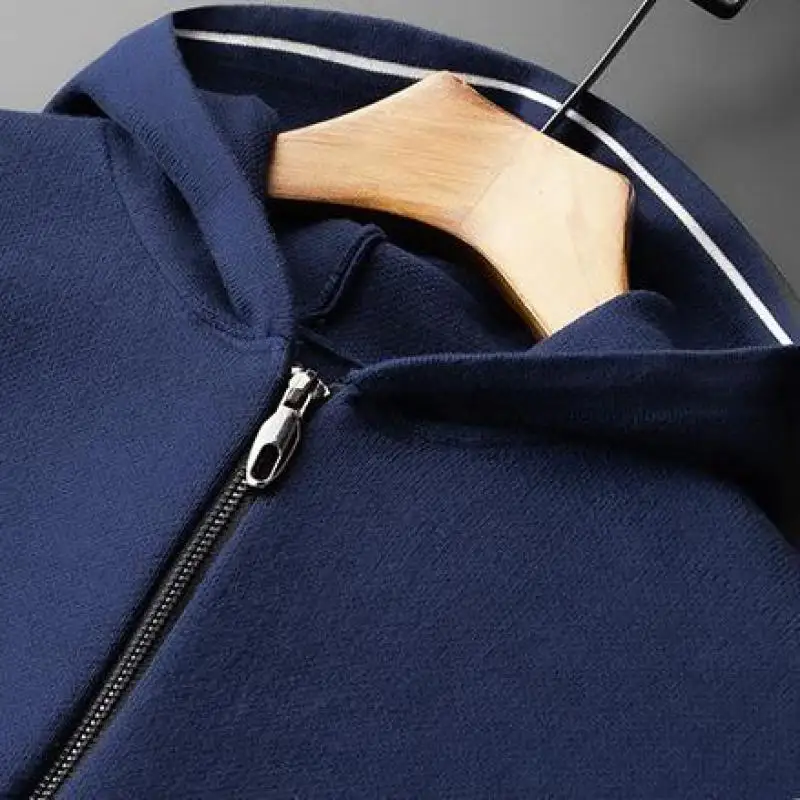 Свитер Мужской трикотажный с капюшоном на молнии до 4XL | Мужская одежда