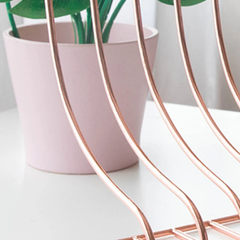 

1x Metal S Shape Book Stand Stationary Bookends Shelf & 7 Pcs Drawer Organizer with Non-Slip Silicone Pads