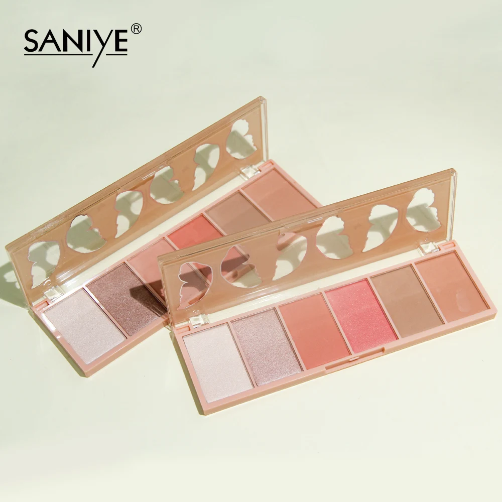 SANIYE многофункциональные Минеральные румяна пудра хайлайтер палитра макияж