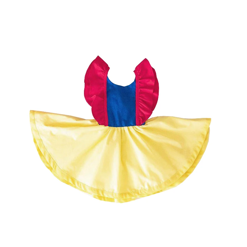 Детское платье принцессы с рукавами крылышками и галстуком бабочкой для девочек