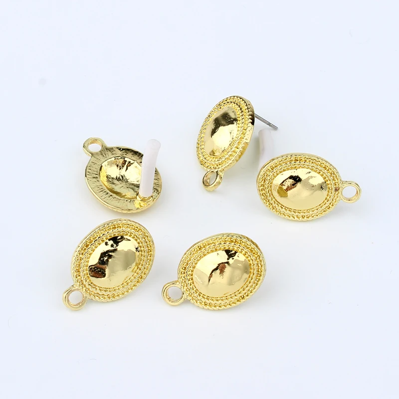 6 шт. 13x20 мм серьги из золотого сплава основа овальные соединитель аксессуар