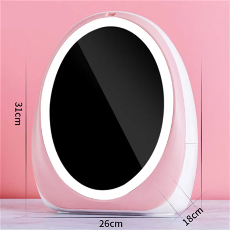 

New USB charging cosmetic case HD mirror desktop storage type waterproof and dustproof drawer led light cosmetic bag