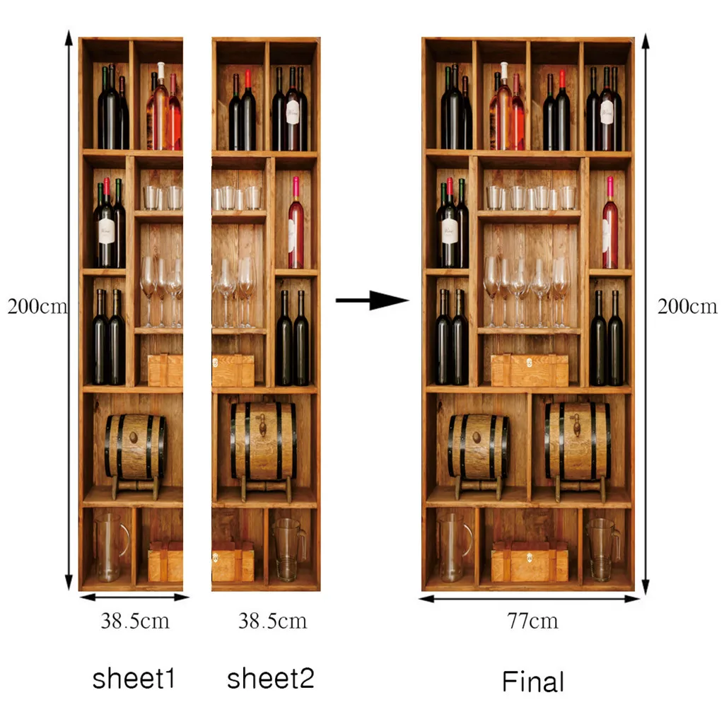 3d декоративная настенная наклейка s пвх дверная винтажная деревянная книжная