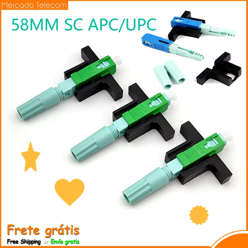 Бесплатная доставка новинка SC APC UPC 58 мм SM одномодовый оптический соединитель FTTH