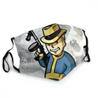 Маски с рисунком Fallout, маски многоразовые, противотуманные и пылезащитные, защитные маски с фильтрами, респираторные маски