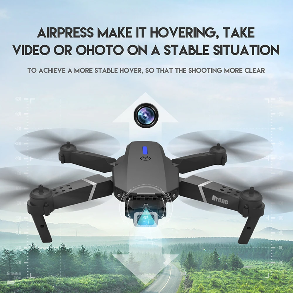 Квадрокоптер e88 RC PRO UAV Дрон с камерой для аэрофотосъемки FPV 4K Wi Fi HD