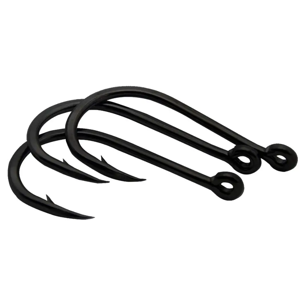 

100Pcs/Lot Fishing Hooks Set Barbed Hooks Carbon Steel Carp Hooks Sharp Durable Single Circle Sea Tackle Accessories