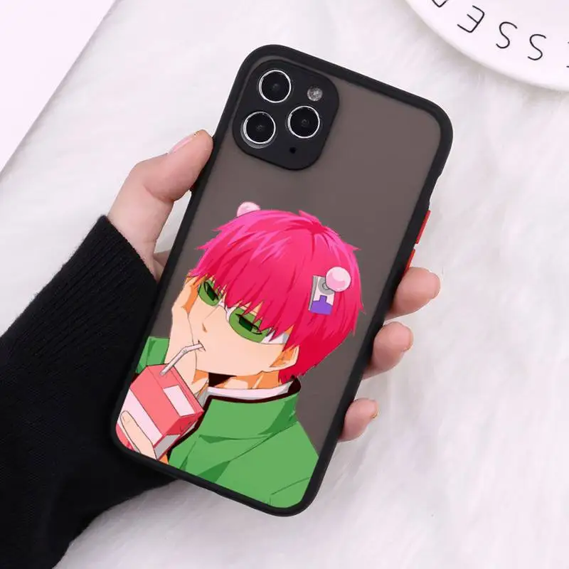 

Saiki Kusuo Phone Case Matte For iPhone 12 Mini 11 Pro XR XS Max 7 8 Plus X Hard PC Back Cover