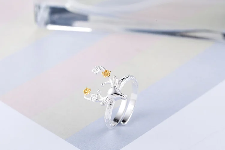 Kindey богемные серебряные цветные оленьи рога кольца для мужчин и женщин