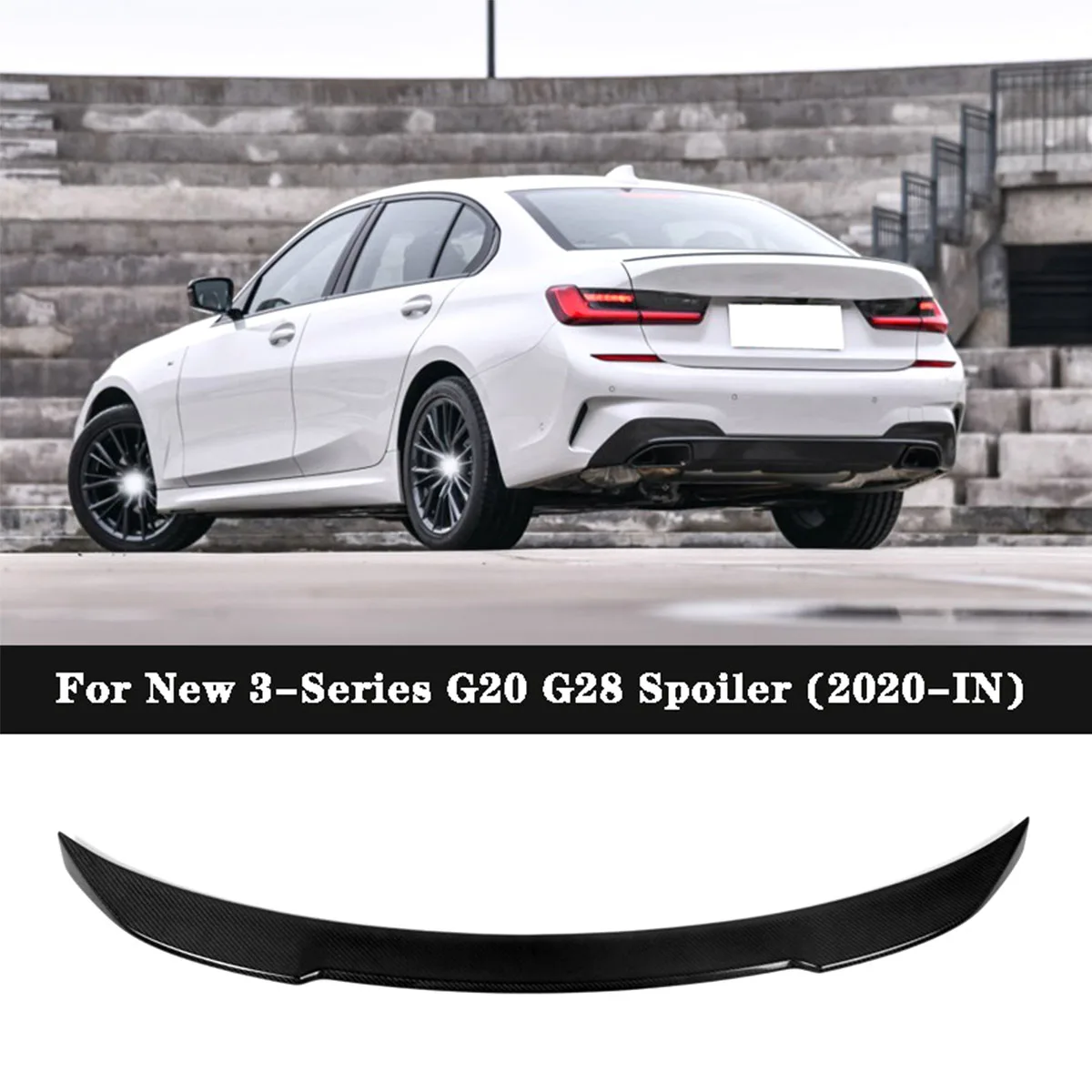 Спойлер крыла для BMW G20 330i 330ix Drive 340i 2018 + спойлер из натурального углеродного