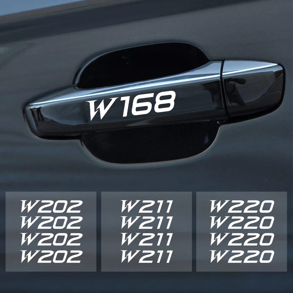 4 шт. автомобильные наклейки на дверную ручку стеклоочистителя Mercedes Benz AMG W108 W124 W126