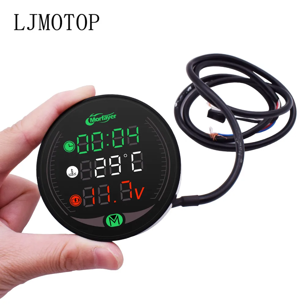 Мотоциклетный измеритель светодиодный Дисплей Водонепроницаемый вольтметр