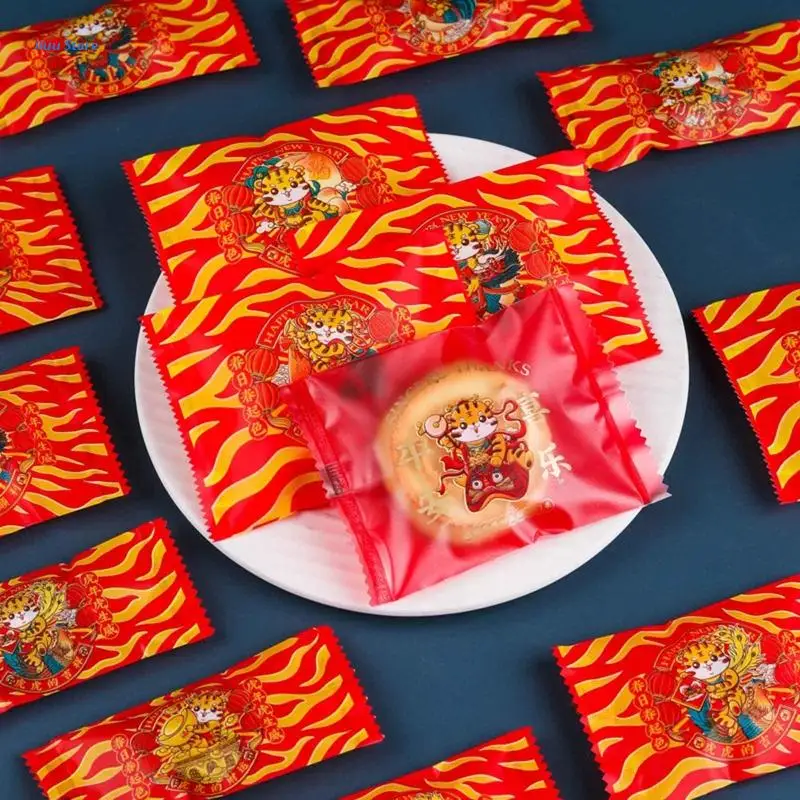 Набор упаковочных пакетов с изображением китайского тигра посылка пакет для