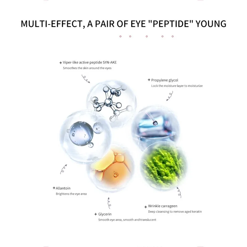 Натуральный змеиный яд Пептидная гелевая маска для глаз стойкая увлажняющая