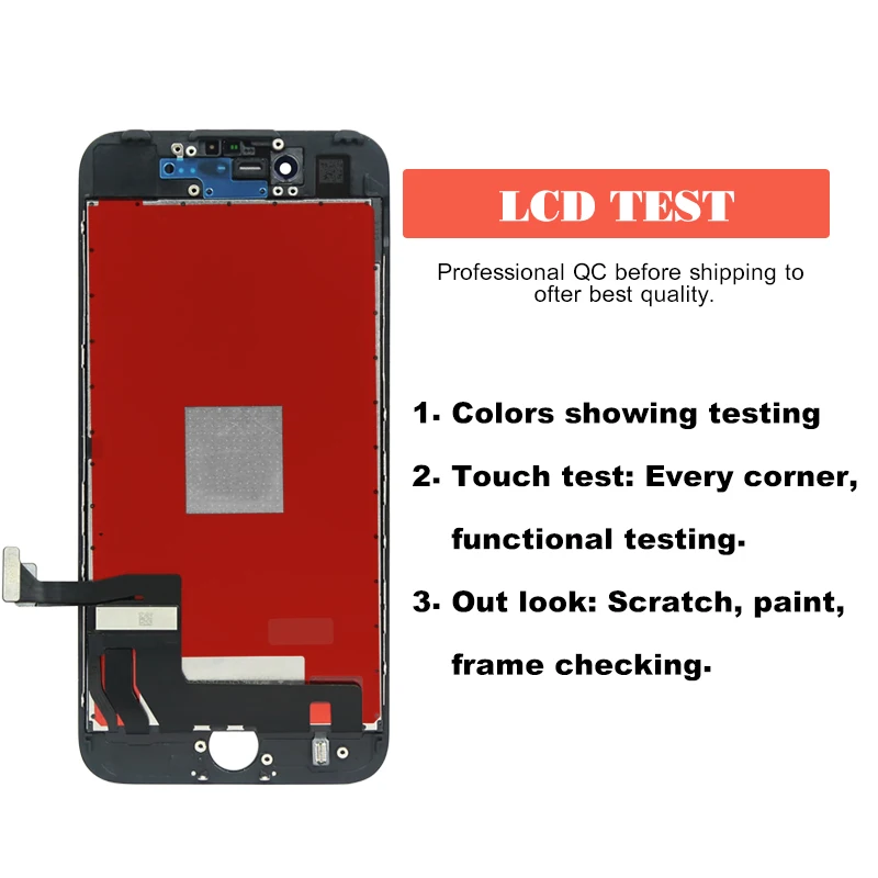 DHL 10 шт. AAA для iPhone 7 plus 8 8plus LCD Замена с кодирующий преобразователь сенсорного