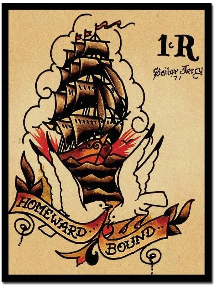 

Sailor Jerry Retro Vintage Tin Sign Metal Sign TIN Sign 7.8X11.8 INCH