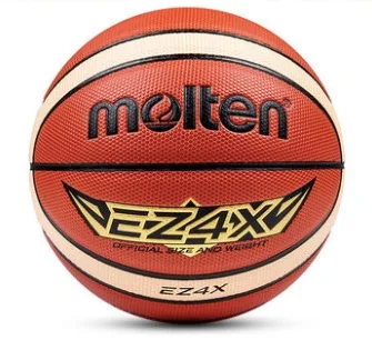 Баскетбольный Мяч Molten EZ7X/EZ6X/EZ5X, высокое качество, настоящий баскетбольный мяч из расплавленного полиуретана, Официальный Размер 7/размер 6/5 - Цвет: EZ4X for kids
