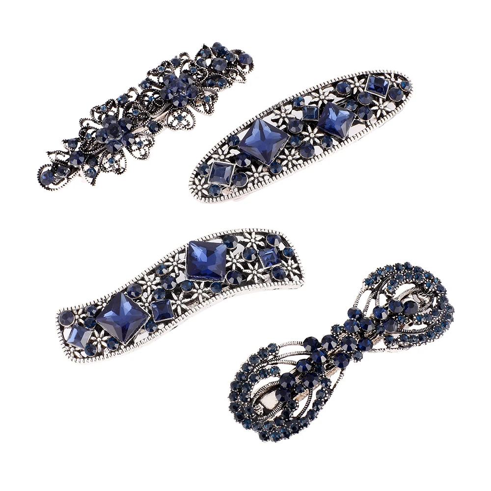 Женские заколки для волос Haimeikang в стиле ретро с кристаллами бабочками павлином