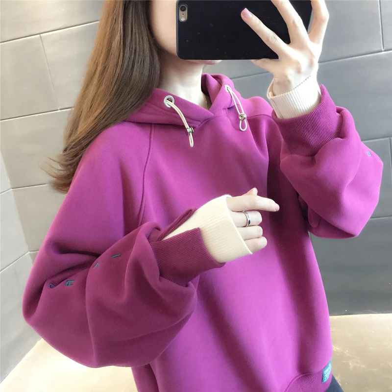 2022 Fashion Women Autumn Hooded Long Sleeve Sweater Fashion Hip Hop Streetwear Knitted Pullover Sweater  S-L