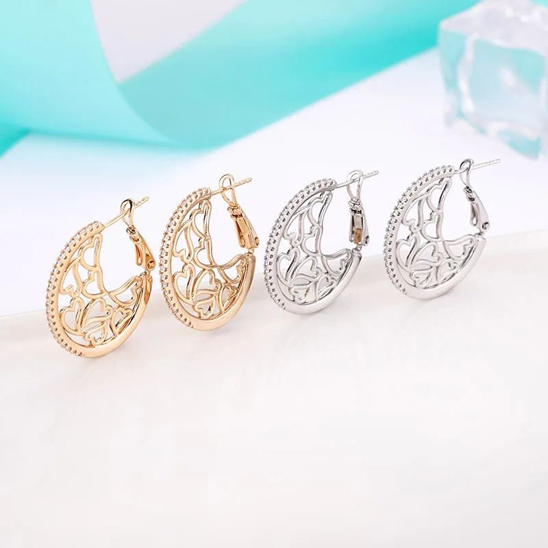 Женские серьги в форме сердца MAIKALE корейские овальные золотистые очаровательные