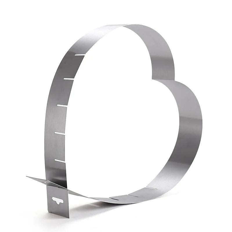 1 шт. Выдвижная форма для торта из нержавеющей стали в форме сердца 6 дюймов 11