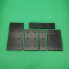 Квадратный профиль поверхность усиление Вертикальная Соединительная пластина черный разъем