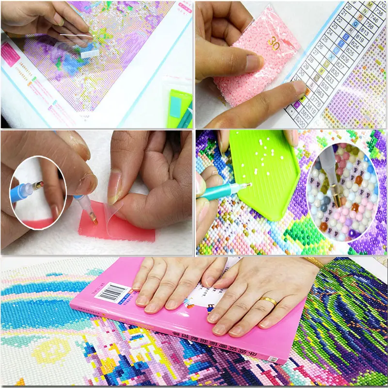 

DIY 5D Diamond Painting Full Round Resin Mosaic Landscape Diamond Embroidery Coin Tree Picture Rhinestone Home Decor Art Gift