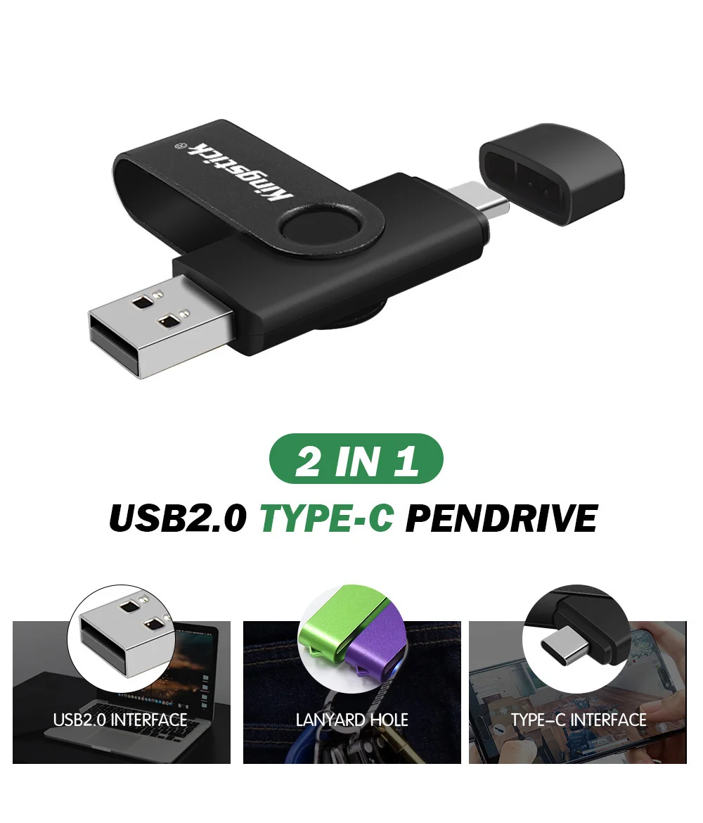 Высокоскоростные флеш-накопители USB 2,0 типа c, флешка, usb ключ, 64 ГБ, 32 ГБ, 16 ГБ, 128 ГБ, ручка-драйвер, персонализированный ключ USB 2,0, флеш-память