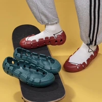 oimg fashion tide brand mens slippers summer wear no sensation no vamp breathable sandals and slippers
