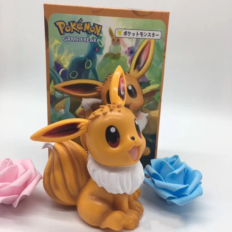Фигурки героев Аниме Pokemon Eevee милые игрушки модель игры необычный декор Детская
