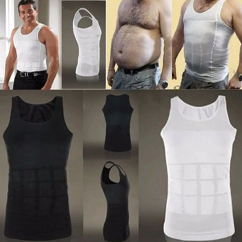 2 Цвет размера плюс Для мужчин на бретелях однотонные для похудения Body Shaper жилет