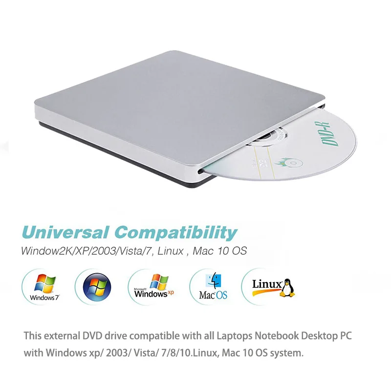 USB DVD приводы оптический привод внешний dvd-rw горелка записывающее устройство слот