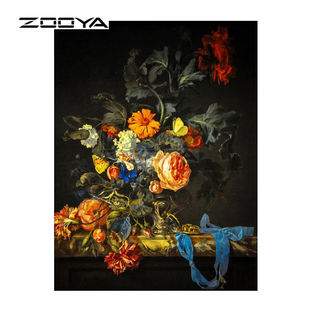 Алмазная вышивка ZOOYA 5D DIY картина желтый цветок пиона крестиком стразы украшение