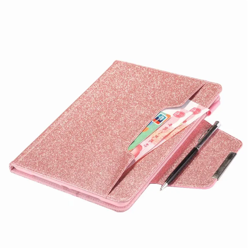 Блестящий чехол для iPad 9 7 2017 2018 новый A1822 A1893 из искусственной кожи с функцией