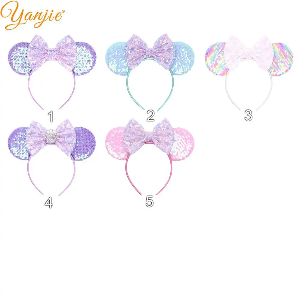 Детский ободок для волос мышь с большими блестками|Аксессуары девочек| |