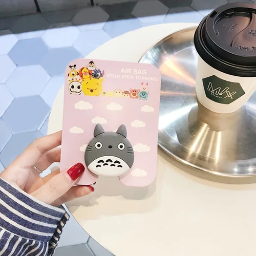 Totoro Универсальный держатель для телефона с воздушной подушкой, автомобильный держатель для телефона, растягивающийся Кронштейн для мобильного телефона, чехол для iphone с мультипликационным рисунком - Цвет: Totoro