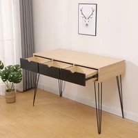 large wood computer desk laptop desk writing table study desk with 3 drawers office furniture home pc laptop workstation hwc