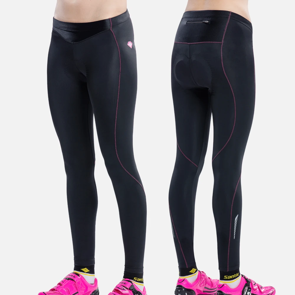 

Santic Women Cycling Pants Summer Bicycle Cycling pants Riding MTB Long Trousers 4D Padding Reflective Breathable Quick-drying