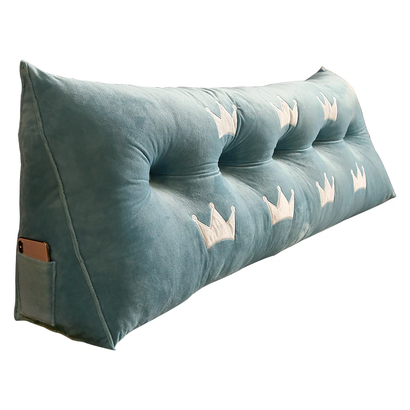 

Long Headrest Cushion Triangle Sofa Large Back Soft Bag Bed Princess Large Backrest Pillow for Bed Gift Coussin Home Decor FK223