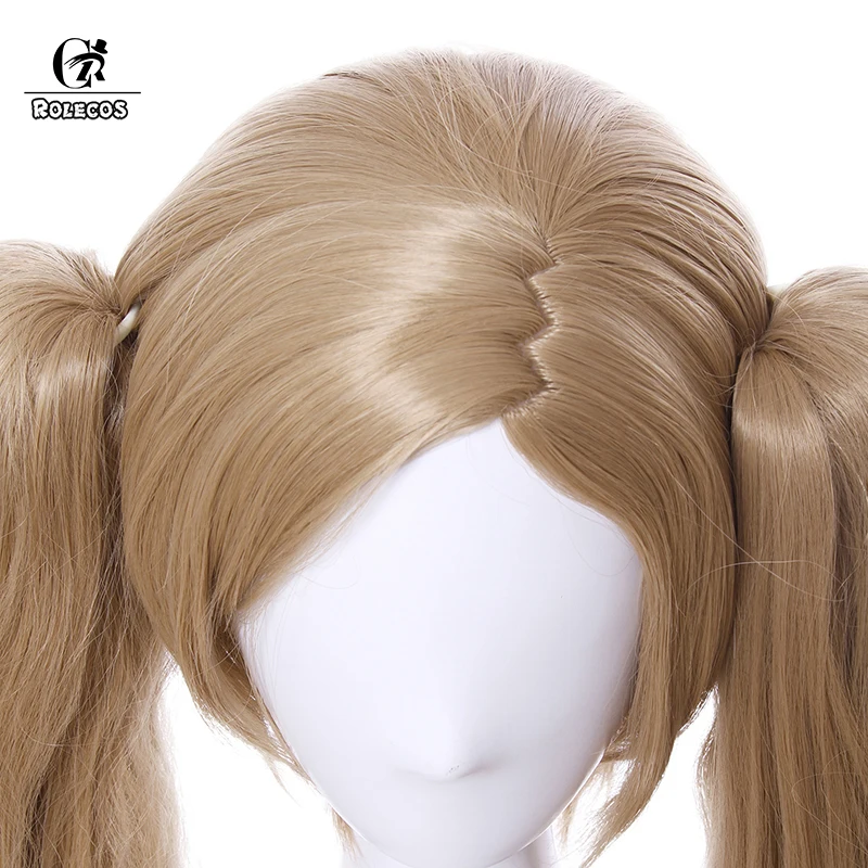 

ROLECOS Game Persona 5 Anne Takamaki Cosplay Wigs Long Hairs Cosplay Heat Resistant Synthetic Hair Women Double Ponytail Wigs