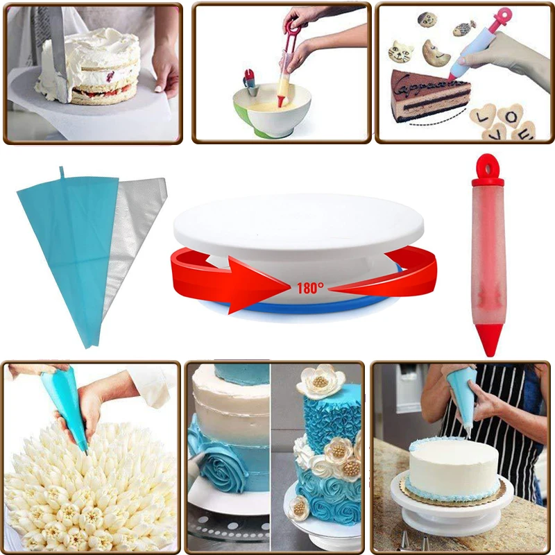 106 шт. DIY Многофункциональный комплект для украшения торта вращающегося стола