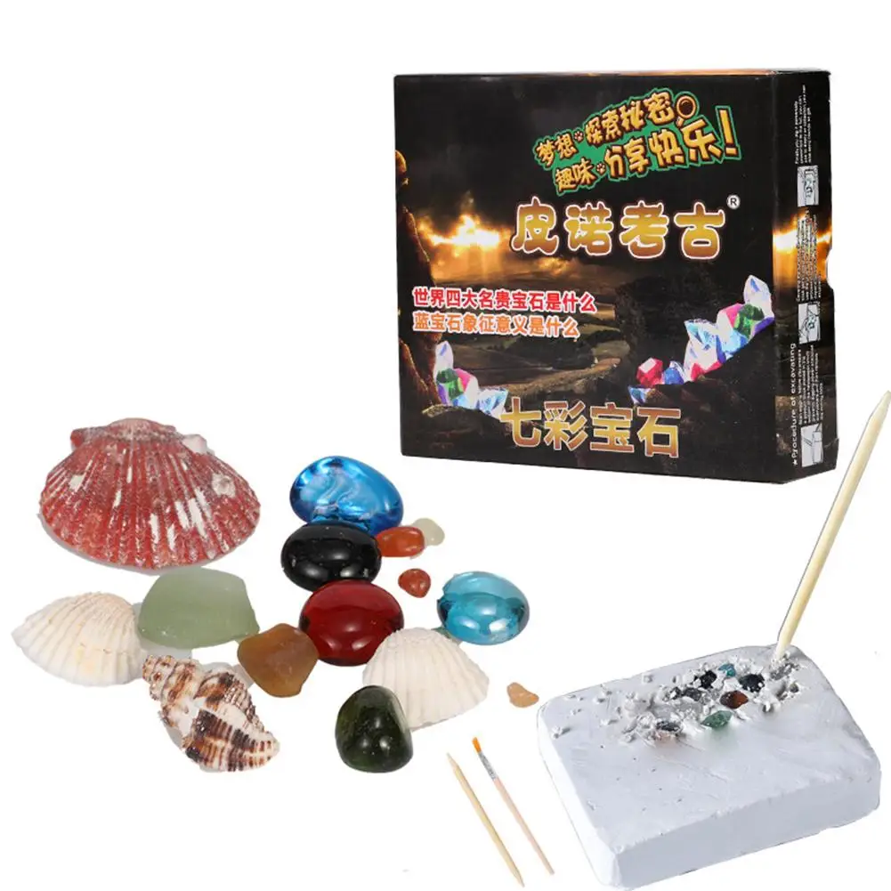 

DIY Faux Gem Excavation Kit Simulation Archaeology Digging Up Toy Gem Model Children Learning Educational Toy For Kids Gifts