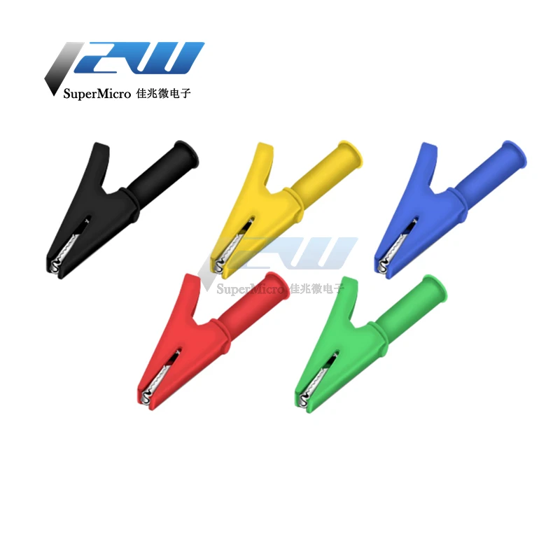 Зажим для аккумулятора из чистой меди клипса крокодил среднего размера с