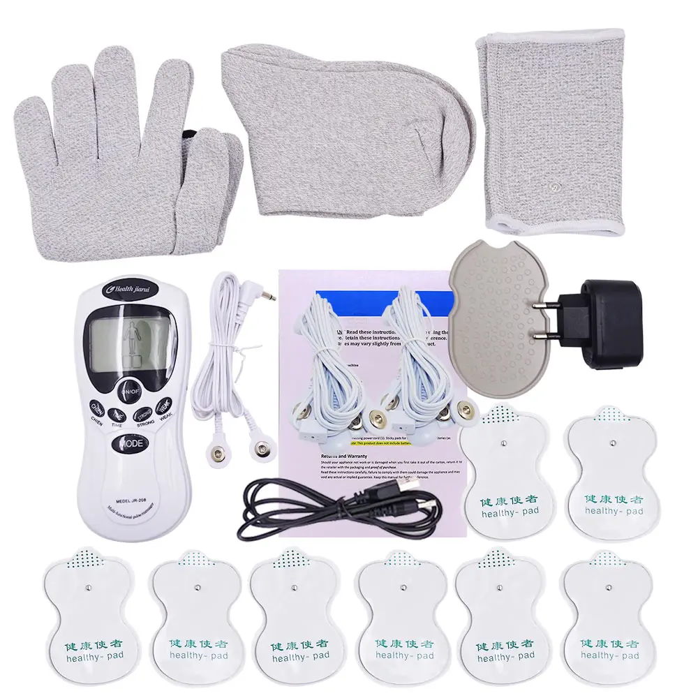 

Electric Tens Massager Body Acupuncture Massager Muscle Stimulator Digital Therapy Machine 8 Electrode Pads Massage Socks Gloves