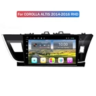 Автомобильный радиоприемник 6G + 128G Android, стерео мультимедийный плеер для TOYOTA Corolla RHD 2013-2016 с Wifi 4G AHD DSP CARPLAY