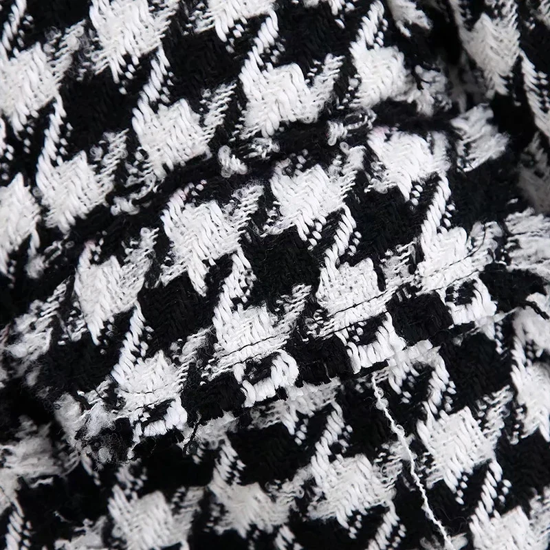 

2020 Autumn Winter Women Jacket Houndstooth Print Women Jacket Slim Waist Jacket For Women Elegant Office Lady Coat And Jacket