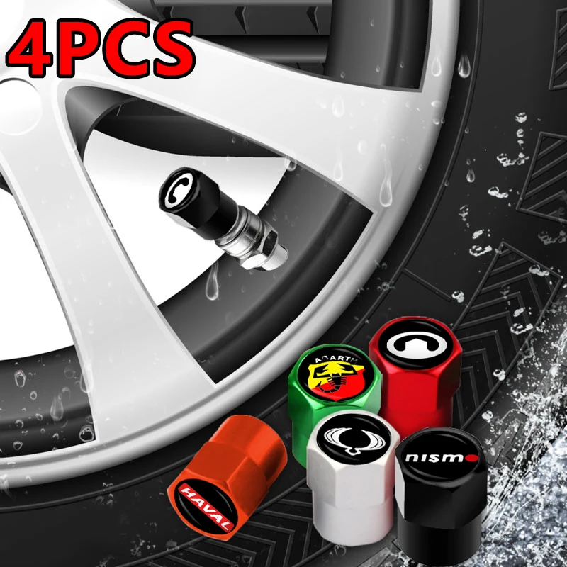 

4pcs Car Wheel Metal Tire Valve Cover Colorful Protection Caps Auto Tools For Dodges Journey Ram 1500 Challenger Caliber Charger
